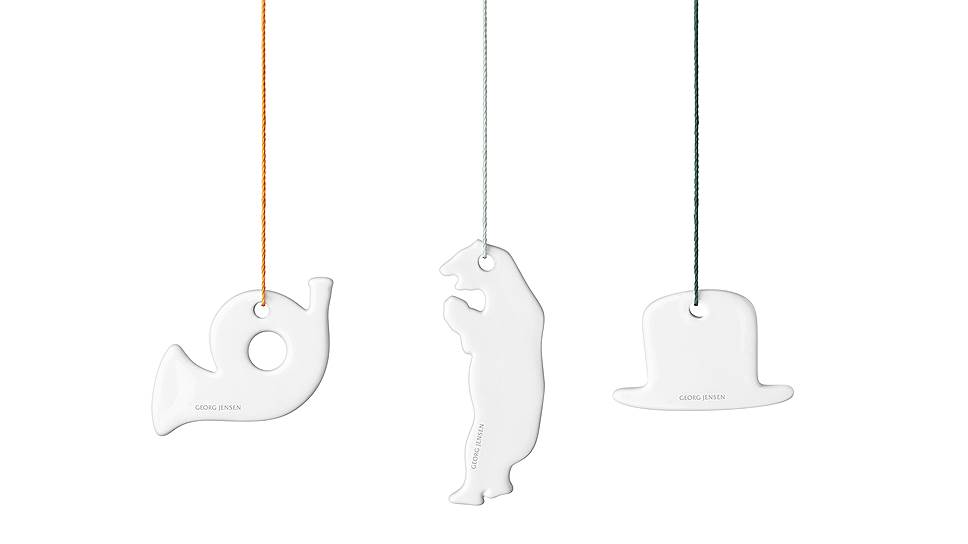 Фарфоровые украшения из коллекции December Tales, Georg Jensen www.georgjensen.com  
