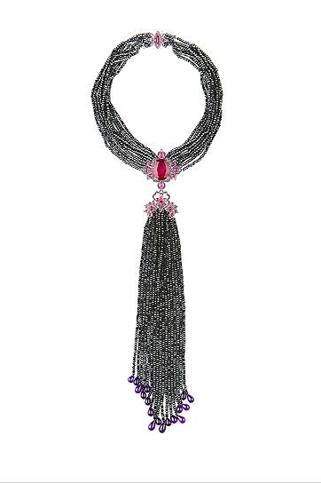 Колье High Jewellery из золота с рубеллитами, аметистами и шпинелью