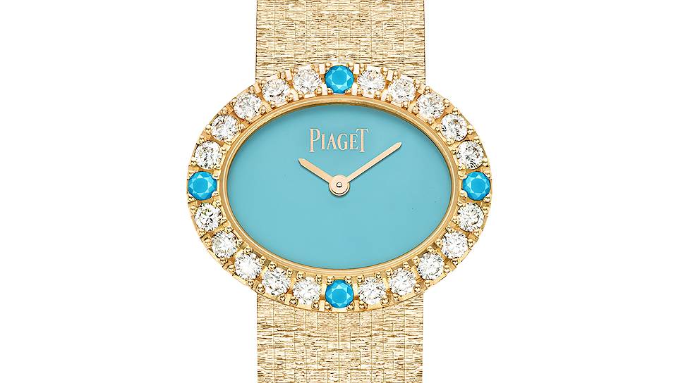 Мужские и женские модели Piaget 2015 года, показанные на Салоне высокого часового искусства (SIHH). Altiplano Automatic (слева) и Extremely Ovale (в центре и справа) 
