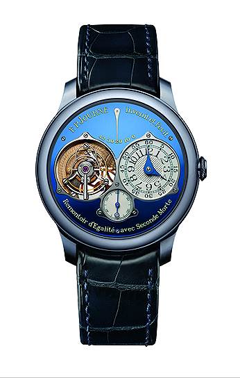 F.P. Journe. Tourbillon Souverain Bleu. Эстимейт — 250-400 тыс. франков. Продажа — 550 тыс. франков 
