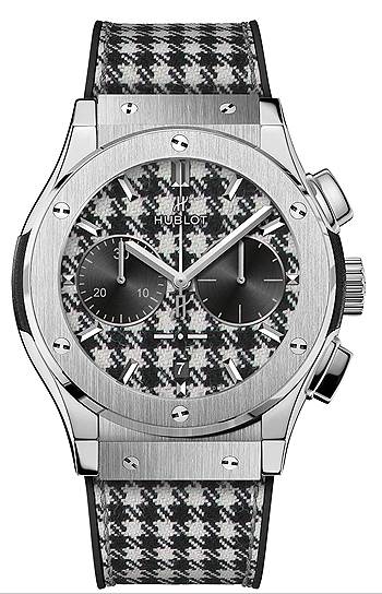 Hublot Classic Fusion Chronograph Italia Independent Pied De Poule Titanium 
