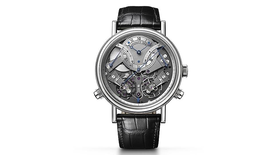 Breguet Tradition Chronographe Independant 7077, белое золото, ручной завод, два независимых механизма 
