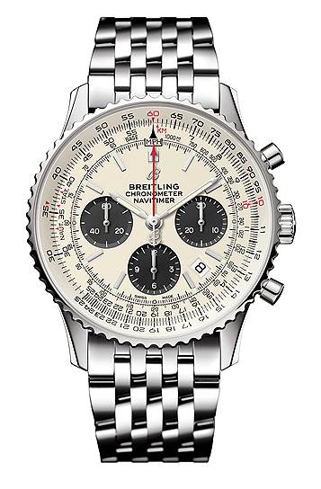 Breitling, часы Navitimer 1 B01 Chronograph, сталь, 43 мм, механизм с автоматическим подзаводом 
