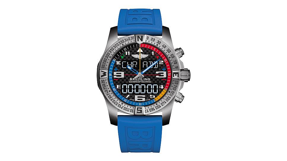 Breitling, часы Exospace B55 Yachting, титан, 46 мм, электронный кварцевый механизм 