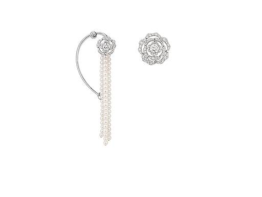 Chanel Fine Jewelry, серьги Perles Intemporelles, белое золото, жемчуг, бриллианты