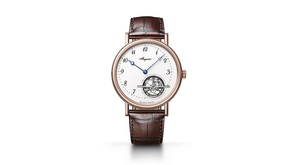 Breguet Classique Tourbillon Extra-Plat Automatique 5367. Циферблат из эмали Grand Feu, корпус 42 мм из розового золота или платины. Кремниевая спираль. Турбийон с титановой кареткой. Малая секундная стрелка на оси турбийона