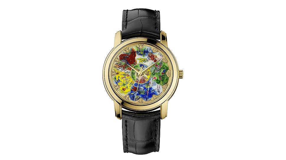 Vacheron Constantin, Metiers d’Art Marc Chagall Paris Opera House, 40 мм, желтое золото, эмалевая миниатюра с росписи плафона парижской «Гранд-Опера», выполненной Марком Шагалом, механизм с автоматическим подзаводом