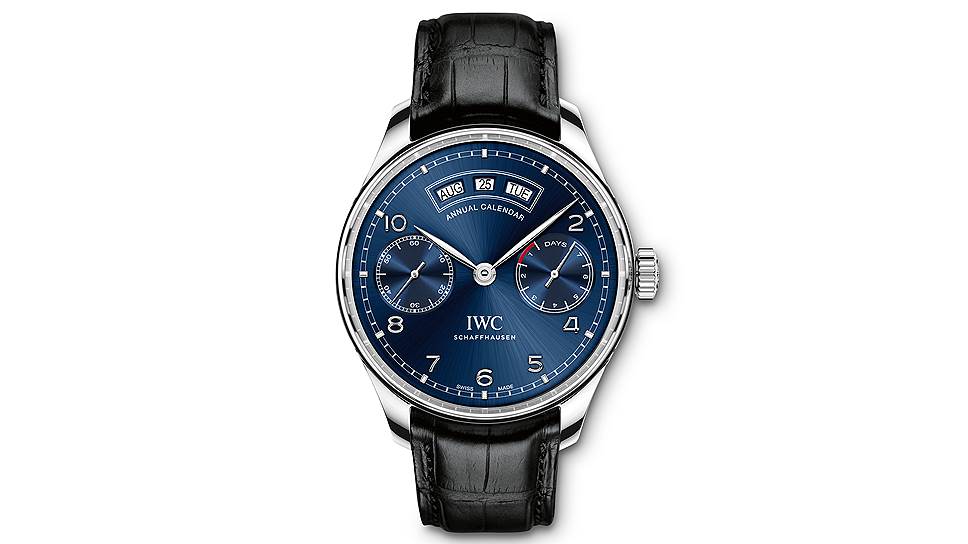 IWC, Portugieser Annual Calendar, 44,2 мм, сталь, механизм с автоматическим подзаводом