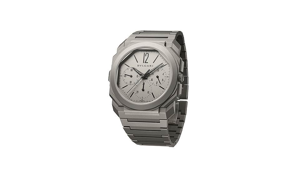 Bvlgari, часы Octo Finissimo Chronograph GMT,&lt;/B> 42х6,9 мм, титан, механизм с автоматическим подзаводом