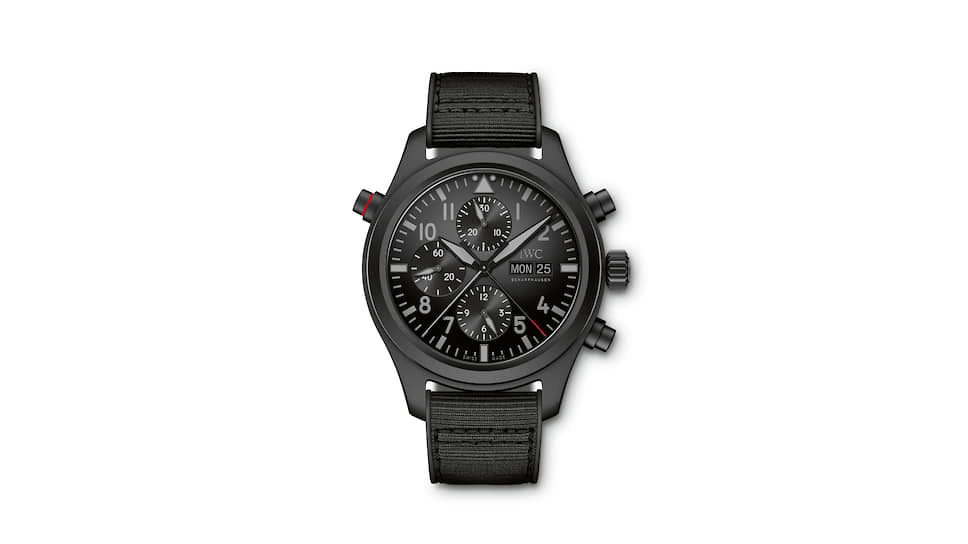 Pilot’s watch Double Chronograph Top Gun Ceratanium, корпус 44 мм из кератаниума, сплава титана и керамики