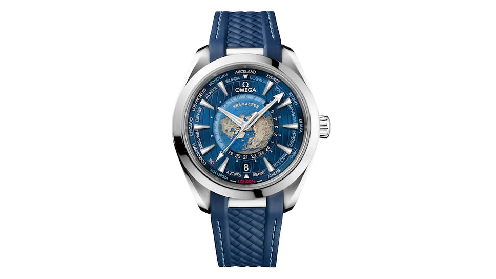 Omega Aqua Terra 150M Co-Axial Master Chronometer GMT Worldtimer в стальном корпусе 43 мм
