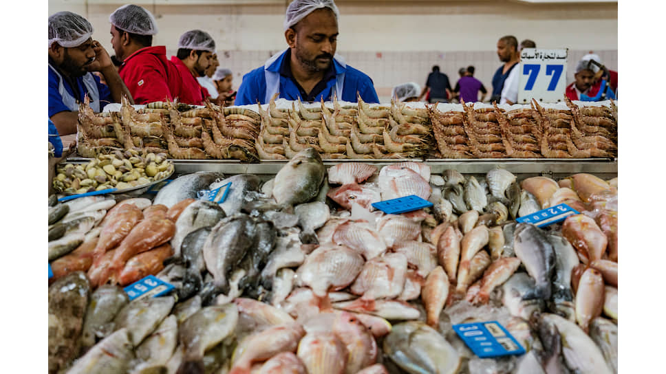 На рыбном рынке в Абу-Даби