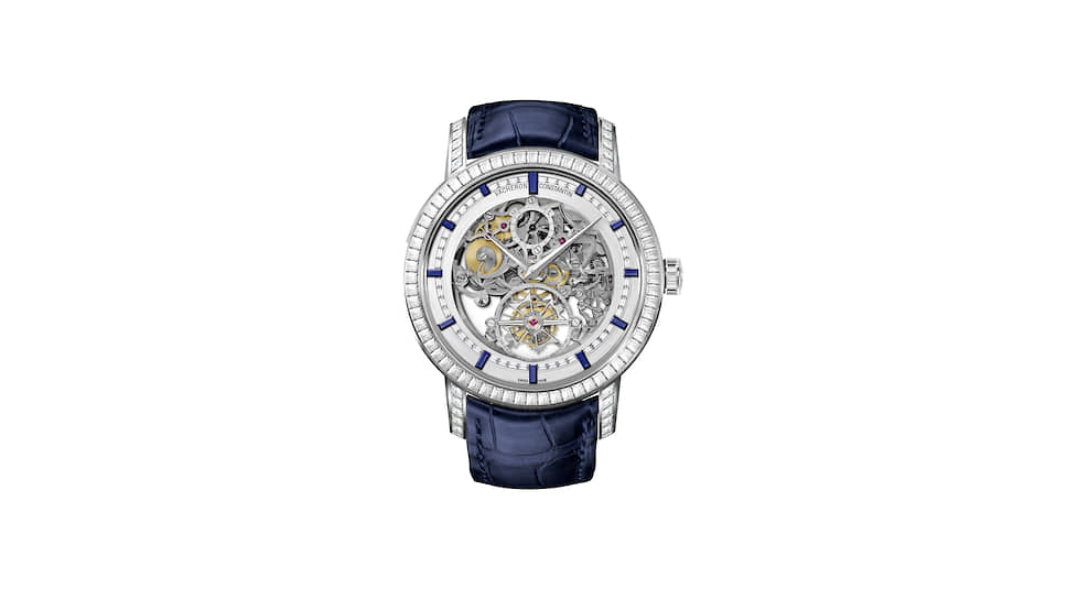 Vacheron Constantin, часы Les Cabinotiers Openworked Tourbillon High Jewellery, 46 мм, белое золото, 238 бриллиантов, скелетонированный механизм с ручным подзаводом, запас хода 336 часов