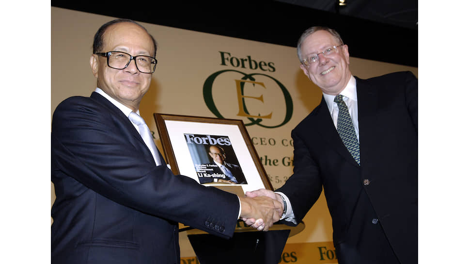 Ли Кашин на протяжении многих лет присутствует в мировом рейтинге миллиардеров журнала Forbes и 21 год возглавлял рейтинг самых богатых жителей Гонконга, а в 2006 году стал первым лауреатом премии Малкольма Форбса за достижения всей жизни