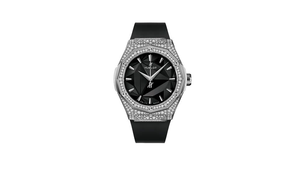 Часы Classic Fusion Orlinski Pave, Hublot, титан, механизм с автоматическим подзаводом