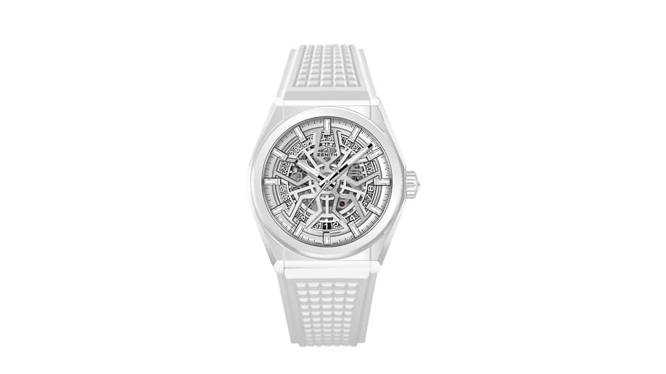 Zenith, часы Defy Classic White Ceramic, 41 мм, керамика, механизм с автоматическим подзаводом, запас хода 48 часов