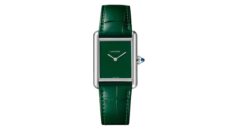  Cartier Tank Must с циферблатом зеленого цвета