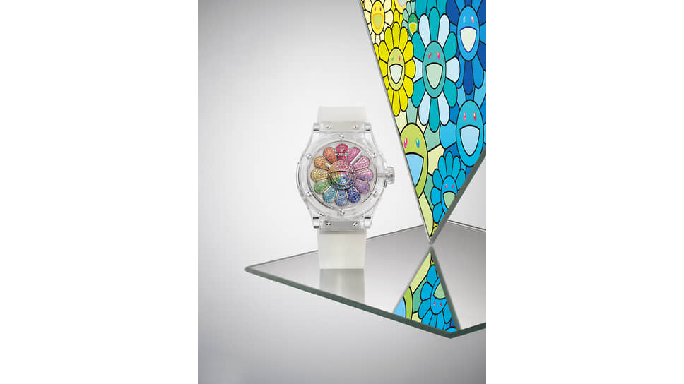 Classic Fusion Takashi Murakami Sapphire Rainbow, корпус 45 мм из полированного сапфирового стекла, HUB1214, мануфактурный автоматический механизм Unico