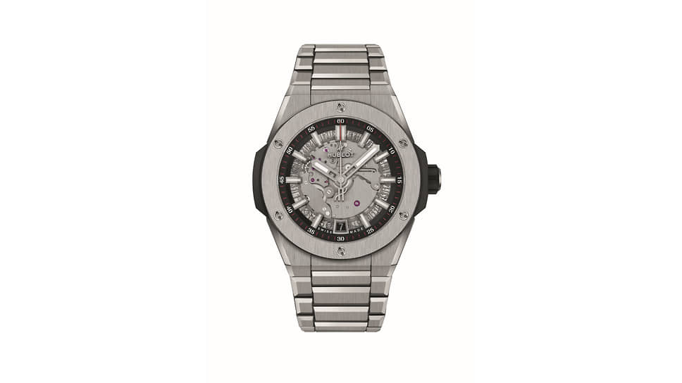 Hublot Big Bang Integral Time Only Titanium, титановый корпус 40 мм, мануфактурный механизм MHUB1710 с автоматическим подзаводом и запасом хода 50 часов, интегрированный браслет из титана