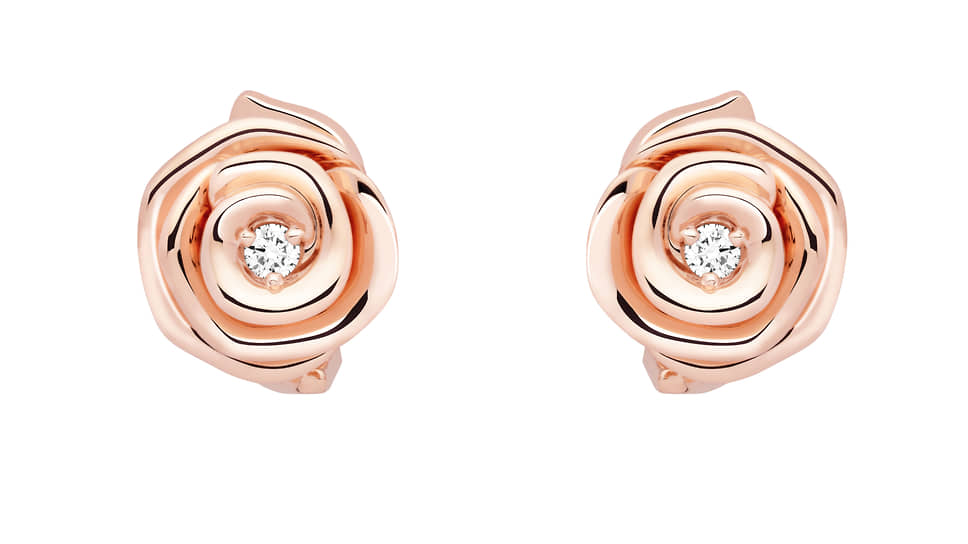 Серьги Rose Dior Couture, розовое золото, бриллианты
