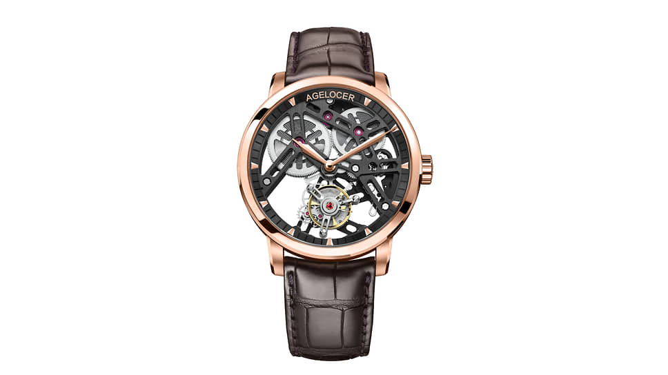 Agelocer Tourbillon в корпусе 40 мм из стали с розовым PVD-покрытием