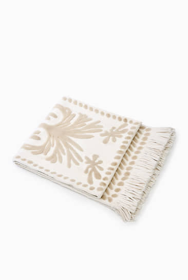 Палантин «Этно», мех норки с инкрустацией