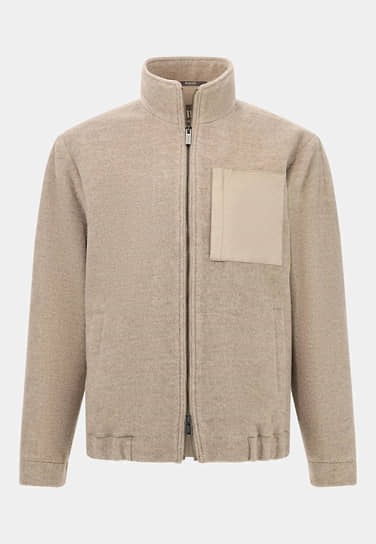 Рубашка-бомбер из чистой шерсти UNDYED® от итальянской камвольной фабрики Nova Fides