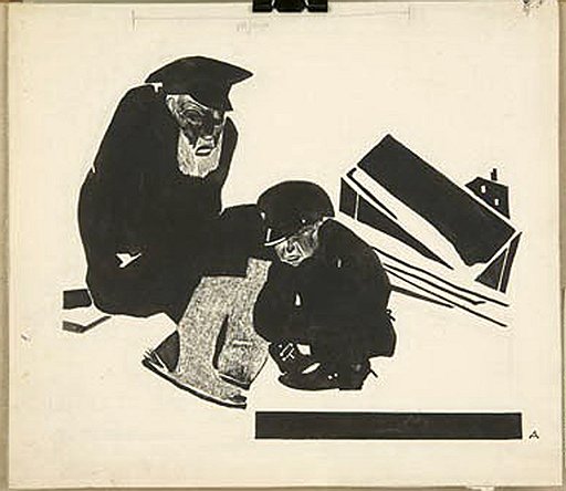 «Старик и мальчик» (для журнала «Безбожник у станка»), 1925