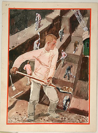 «На стройке», 1930—1931
