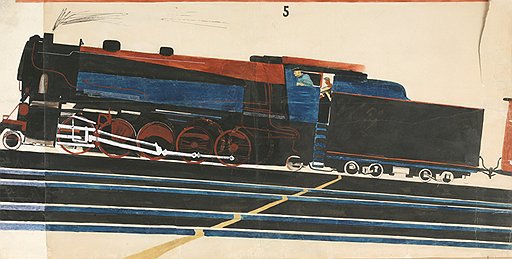 «Паровоз», эскиз плаката, 1930—1931