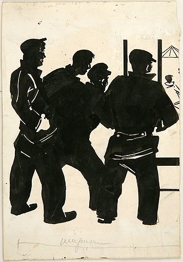 «Рабочие» (для журнала «Безбожник у станка»), 1925