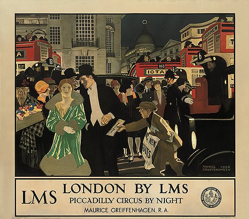 Морис Грейффенхаген. Литография «London by LMS», 1926 год. Christie’s, эстимейт &amp;#163;3–5 тыс.