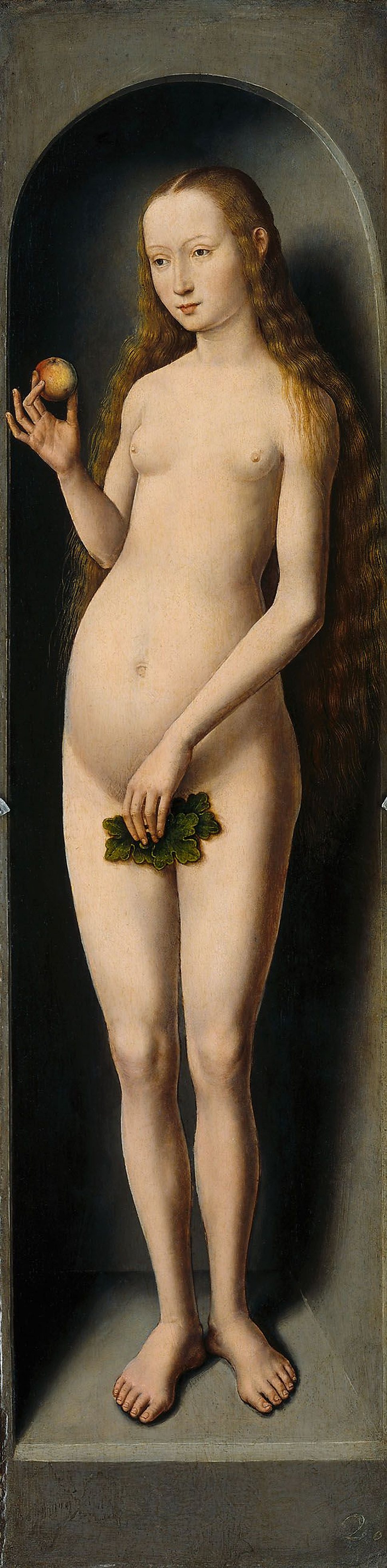 Ханс Мемлинг. «Ева», (створка алтаря св. Иоанна), 1485–1490 годы