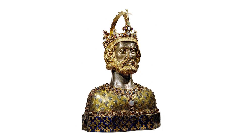 Золотой бюст Карла Великого, 1350 год  