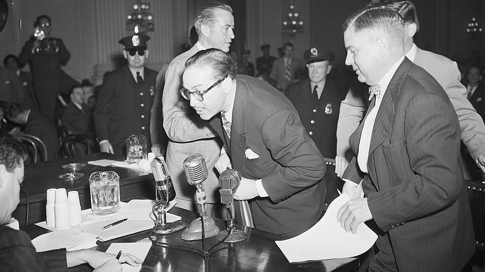 Дальтон Трамбо на слушаниях комиссии по расследованию антиамериканской деятельности, 1947 год 