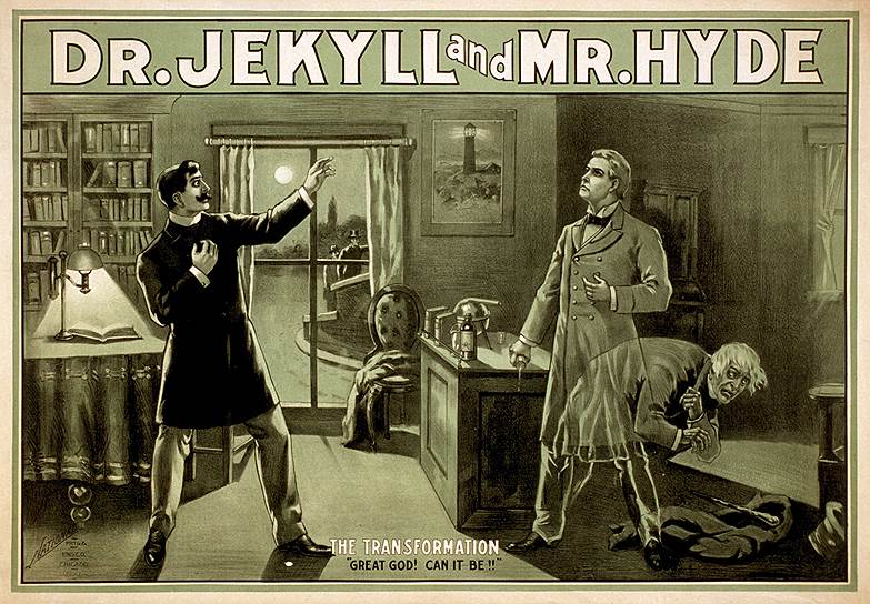 Афиша спектакля «Доктор Джекилл и мистер Хайд», 1880-е