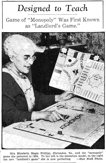 Элизабет Мэгги в газете Washington Evening Star, 1936