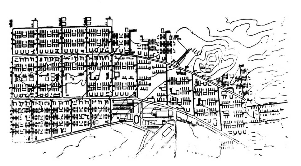 Эрнст Май. План Магнитогорска, 1933 