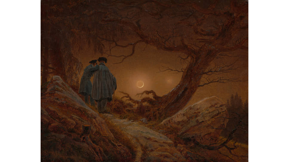 Каспар Давид Фридрих. «Двое мужчин, созерцающих луну», 1819–1820
