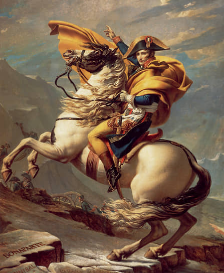 Жак Луи Давид. «Бонапарт на перевале Сен-Бернар», 1801