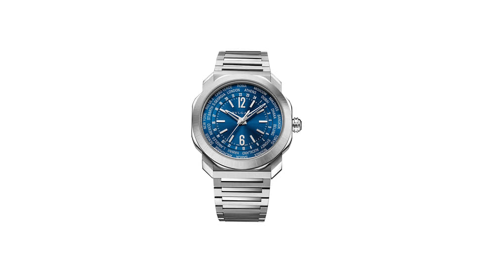 Bvlgari Octo Roma WorldTimer Blue 