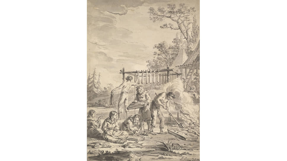 Иллюстрации Жан-Батиста Лепренса из первого издания «Путешествия в Сибирь по приказу короля в 1761 году» Жана Шаппа д’Отероша, 1768