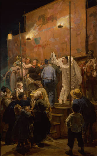 В. М. Васнецов «Акробаты» («На празднике в окрестностях Парижа»), 1876–1877. Экспонат выставки «Виктор Васнецов. К 175-летию со дня рождения»