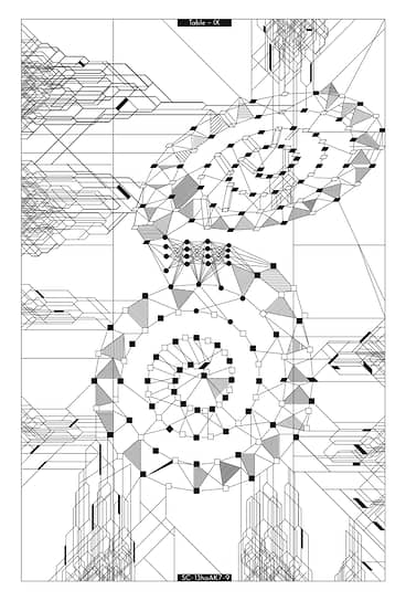 Евгений Стрелков. «CyberNeuroFauna. Графика и тексты Евгения Стрелкова», 2018. Альбом вдохновлен литографическими таблицами из книги немецкого натуралиста Эрнста Геккеля «Kunstformen der Natur» 