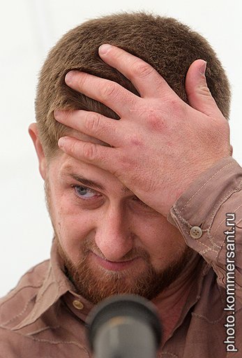 Председатель правительства Чечни Рамзан Кадыров на 2-м всероссийском слете движения «Наши». 2006 год