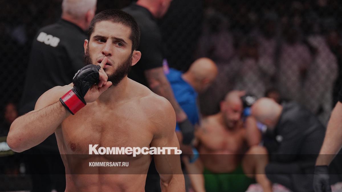 Ислам Махачев отстоял звание чемпиона UFC, нокаутировав Александра  Волкановски